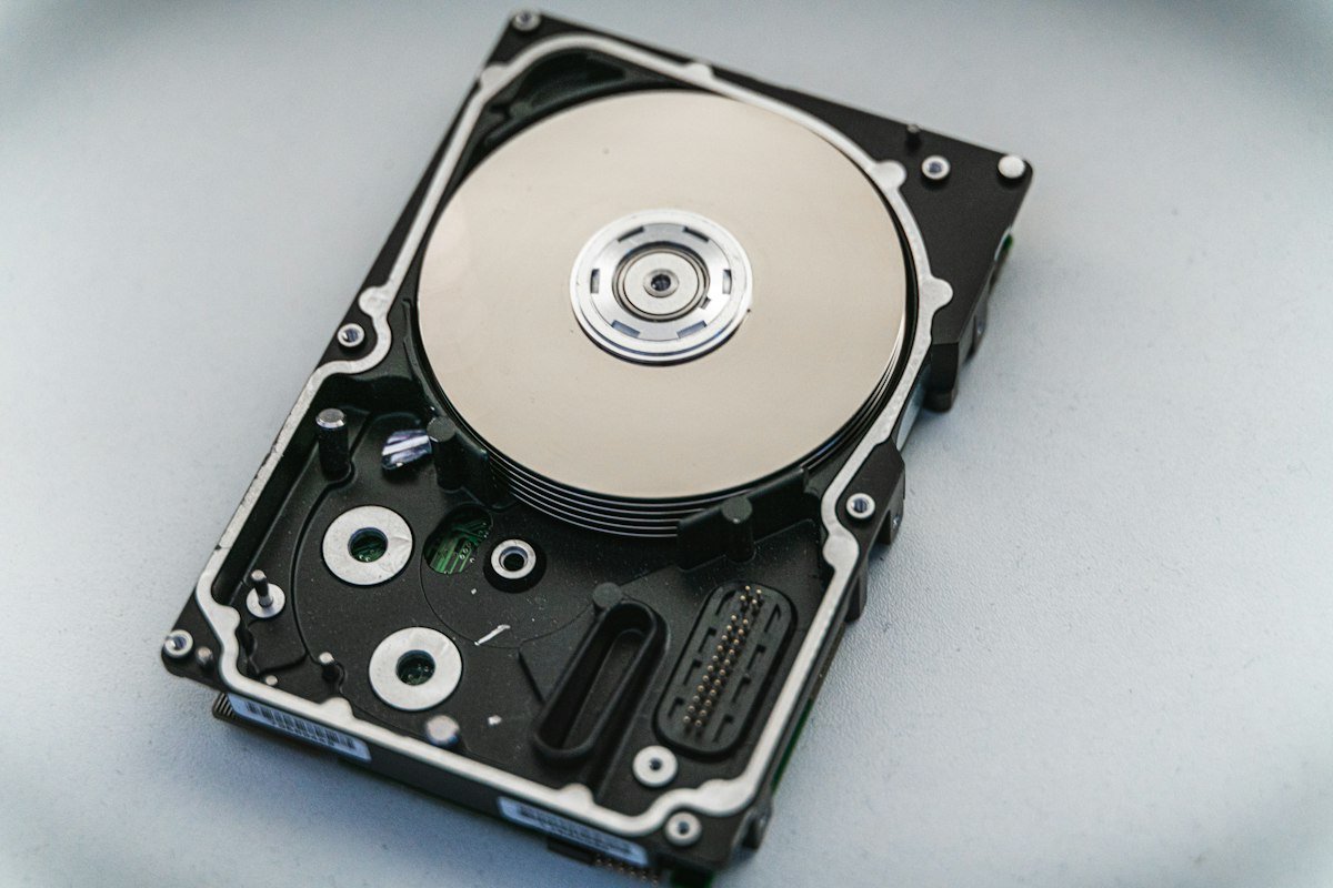 Disque dur ouvert